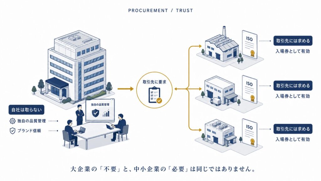 ISOを取得しない大企業がある理由【大企業の内側から】